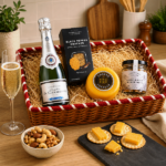 Champagne and cheese gift