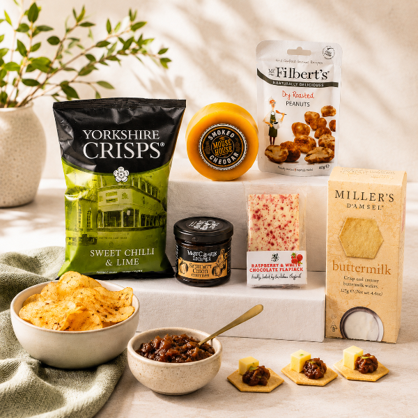 The cheese and gourmet treats hamper