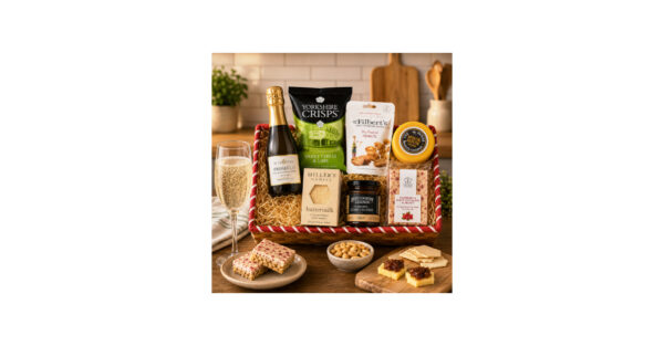 The cheese and prosecco gift hamper blog image