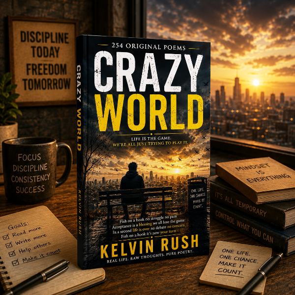Crazy World By Kelvin Rush signed book