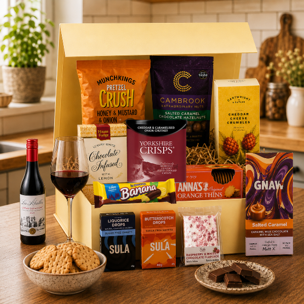 The Falcon Hamper with red wine